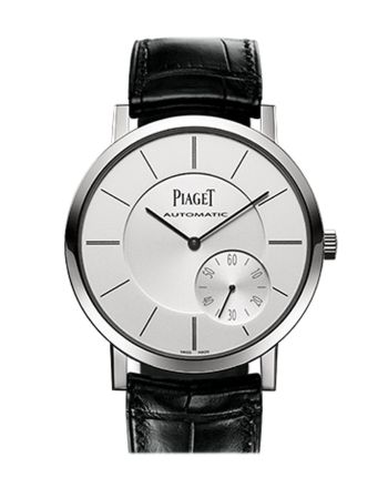 Piaget Altiplano Automatic Silver Dial Black Leather Men's Watch G0A35130