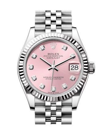 Rolex Datejust 31 Pink Diamond Dial Fluted Bezel Jubilee Ladies Watch 278274 278274-0032