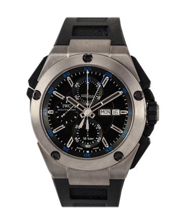 IWC Ingenieur Chronograph Black Dial Black Rubber 45.5mm Men's Watch IW376501