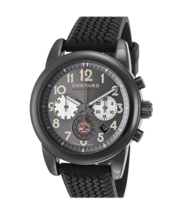 Chopard Grand Prix De Monaco Historique Grey Dial Black Rubber Automatic Men's Sports Watch 168472-3001