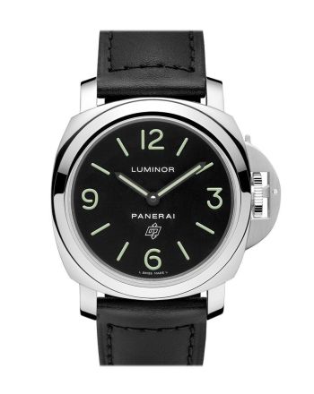 Panerai Luminor Base Logo Acciaio 44mm Black Dial Men's Watch Pam01000