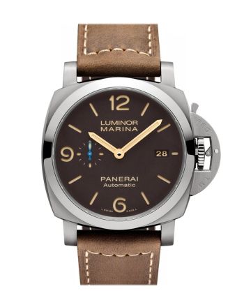 Panerai Luminor Marina 1950 3 Days Automatic Titanio 44mm Brown Dial Men's Watch Pam01351