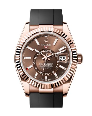 Rolex Sky Dweller 42 Chocolate Dial Rose Gold Mens Watch 336235