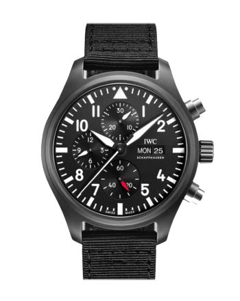 IWC Pilot Top Gun Chronograph Automatic Black Dial Men's Watch IW389101