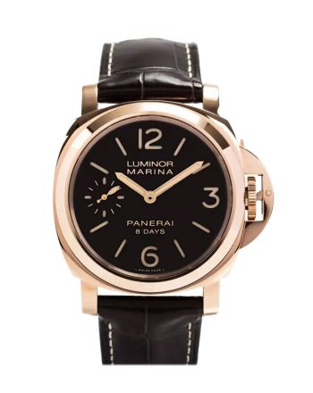 Panerai Luminor Marina Brown Dial 18kt Rose Gold 44mm Men's Watch PAM00511