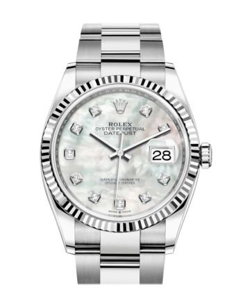 Rolex Datejust 36 White mother-of-pearl Diamond Dial Automatic Watch 126234