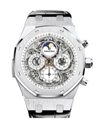 Audemars Piguet Royal Oak Openworked Grande Complication 44mm  Titanium Black Alligator Strap Mens Watch 26065IS.OO.D002CR.01