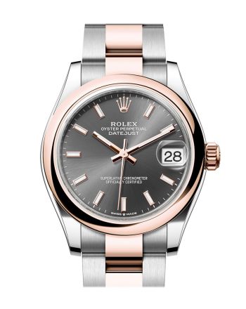 Rolex Datejust 31 Slate Dial Rose Gold Steel Ladies Watch 278241 278241-0017