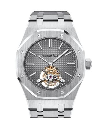 Audemars Piguet Royal Oak 41 Tourbillon Extra-Thin Smoked Grey 950 Platinum Dial Men's Watch 26510PT.OO.1220PT.01