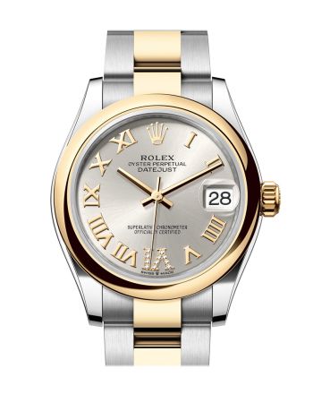 Rolex Datejust 31 Silver Roman Diamond on 6 Dial Yellow Gold Steel Ladies Watch 278243 278243-0003