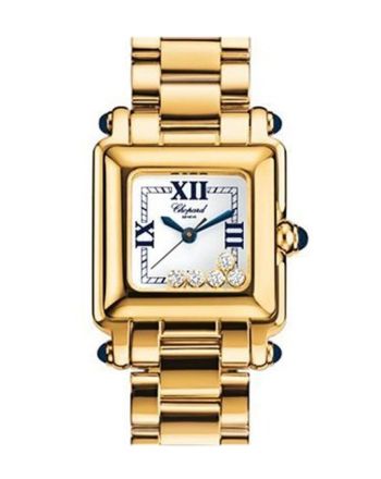 Chopard Happy Sport White Dial Gold Stainless Steel Ladies Quartz Watch 276851-0007