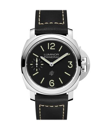 Panerai Luminor Logo Hand Wind Black Dial Men's Watch PAM01084