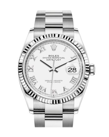 Rolex Datejust 36 White Roman Dial Automatic Watch 126234