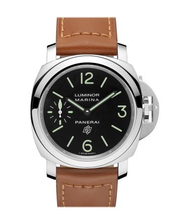 Panerai Luminor Marina Logo Acciaio 44mm Black Dial Men's Watch Pam01005