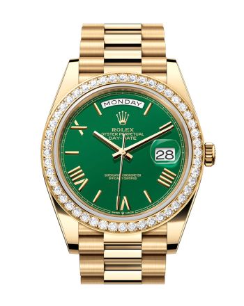 Rolex Day-Date 40 Green Dial Yellow Gold President Men's Watch 228348RBR 228348