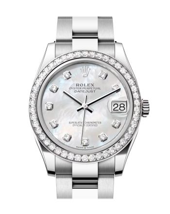 Rolex Datejust 31 White Mother Of Pearl Diamond Dial Ladies Watch 278384RBR 278384RBR-0007