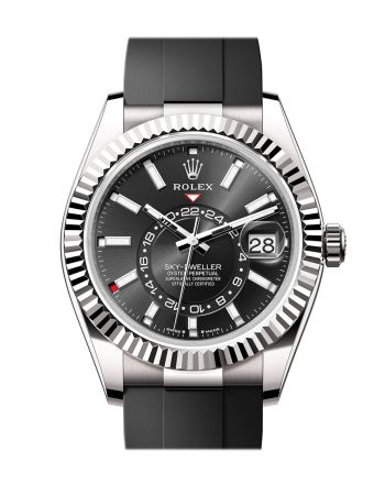 Rolex Sky Dweller 42 Black Dial White Gold Mens Watch 336239