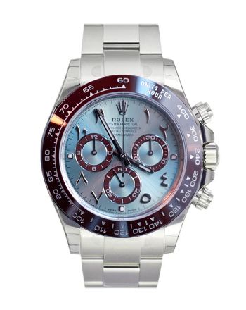 ROLEX Daytona Chronograph Blue Dial Arabic Platinum Men's Watch 116506