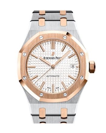 Audemars Piguet Royal Oak 37mm Silver Dial Automatic Two Tone Midsize Watch 15450SR.OO.1256SR.01