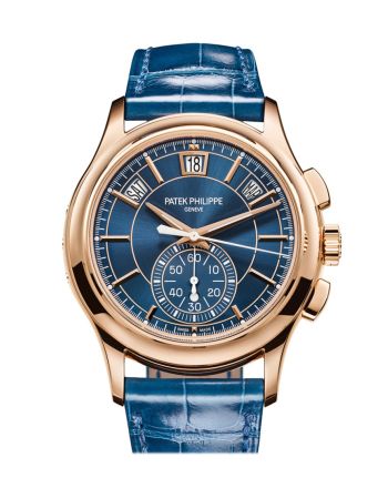 Patek Philippe Complication Sunburst Blue Rose Gold Dial Watch 5905R-010