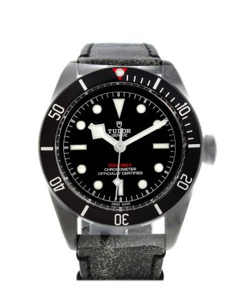 Tudor Heritage Black Bay Dark Automatic Leather Men's Watch 79230DK  M79230DK-0004