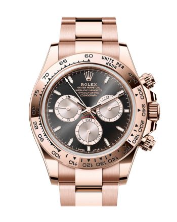 Rolex Daytona 40 Bright Black and Sundust Dial Rose Gold Mens Watch 126505