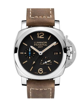 Panerai Luminor 1950 3 Days Gmt Power Reserve Automatic Acciaio 42mm Black Dial Men's Watch Pam01537