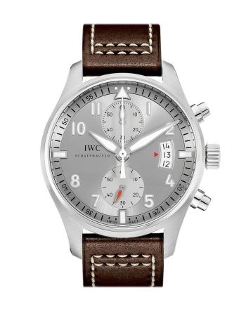 IWC Pilot Spitfire Silver Dial Chronograph 43mm Men's Watch IW387809