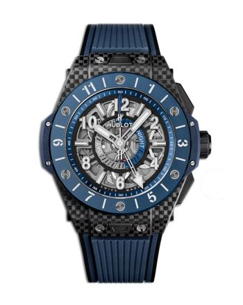 Hublot Big Bang Unico Gmt Carbon Blue Ceramic Men's Watch 471.QL.7127.RX