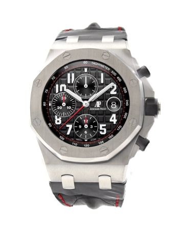 Audemars Piguet Royal Oak Offshore Vampire Black Dial Black Alligator Leather Men's Watch 26470ST.OO.A101CR.01