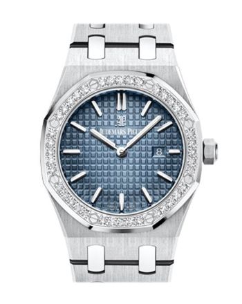 Audemars Piguet Royal Oak Lady 33mm Smoked blue Dial Diamond White Steel Ladies Watch 67651IP.ZZ.1261IP.01