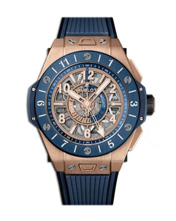 Hublot Big Bang Unico King Gold Blue Ceramic GMT Men's Watch 471.OL.7128.RX