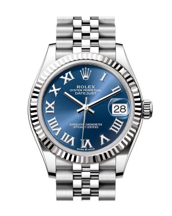 Rolex Datejust 31 Blue Roman Dial Fluted Bezel Jubilee Ladies Watch 278274 278274-0034