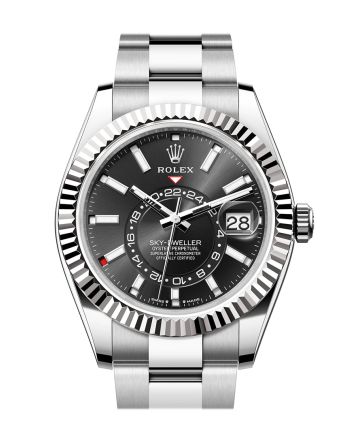 Rolex Sky Dweller 42 Black Dial Stainless Steel Oyster Mens Watch 336934