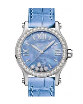 Chopard Happy Sport Automatic Stain Steel With Diamond Bezel Blue Dial 278573-3010