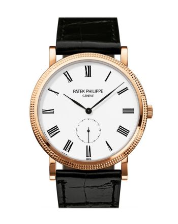 PATEK PHILIPPE Calatrava White Dial 18kt Rose Gold Men's Watch 5119R-001