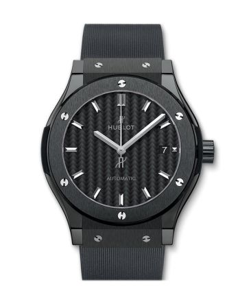 Hublot Classic Fusion Automatic Black Carbon Fiber Dial Black Rubber 45mm Men's Watch 542.CM.1771.RX