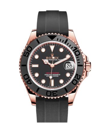 Rolex Yacht-Master 37 Black Dial Automatic 18kt Everose Gold Watch 268655