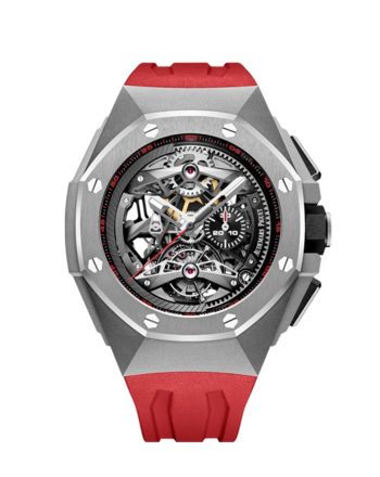 Audemars Piguet Royal Oak Concept Tourbillon Chronograph in Titanium  Red Rubber Strap with Skeleton Dial 26587TI.OO.D067CA.01