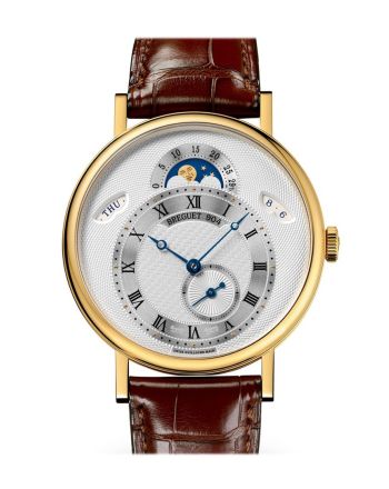 Breguet Classique Automatic Moonphase Silver Dial 18 kt Yellow Gold Men's Watch 7337BA1E9V6