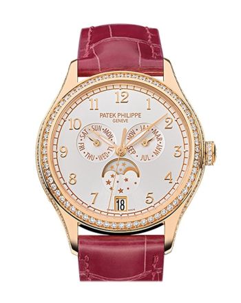 Patek Philippe Complications Silvery Sunburst Dial 18K Rose Gold Automatic 38mm Ladies Watch 4947R-001