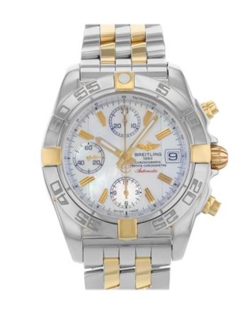 Breitling Chrono Galactic White Dial Chronograph Stainless Steel Men's Watch  B13358L2 WHT STICK