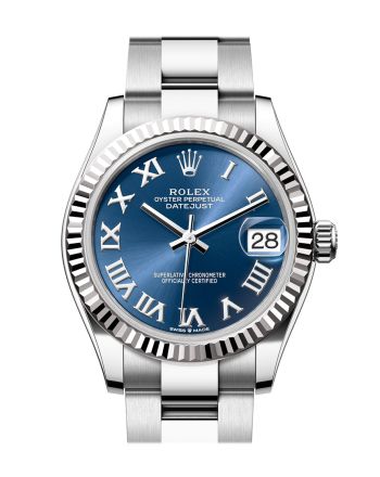 Rolex Datejust 31 Blue Roman Dial Fluted Bezel Ladies Watch 278274 278274-0033