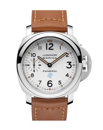 Panerai Luminor Marina Logo Acciaio 44mm White Dial Men's Watch Pam00660