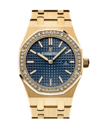 AUDEMARS PIGUET Royal Oak Blue Dial Ladies 18 Carat Yellow Gold Watch 67651BA.ZZ.1261BA.02