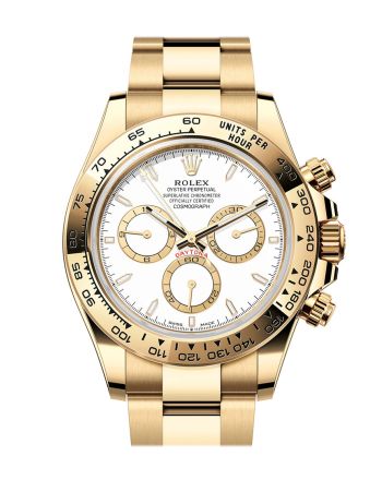 Rolex Daytona 40 White Dial Yellow Gold Mens Watch 126508