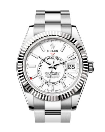 Rolex Sky Dweller 42 White Dial Stainless Steel Oyster Mens Watch 336934