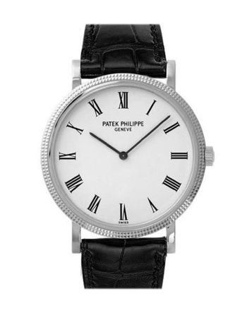 Patek Philippe Calatrava White Dial 18k White Gold 36mm Men's Watch 5120G