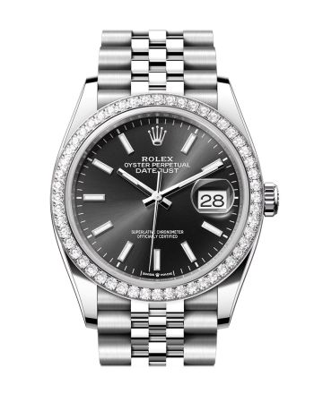 Rolex Datejust 36 Black Dial Diamond Bezel Jubilee Watch 126284RBR 126284RBR-0007