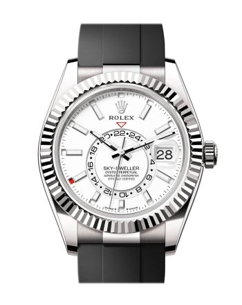 Rolex Sky Dweller 42 White Dial White Gold Mens Watch 336239